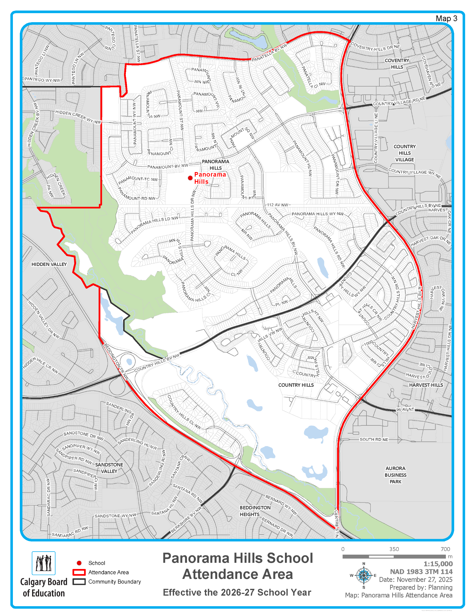 20251204 Panorama Hills and Country Hills Designation Notice Map 3
